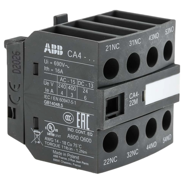 CA4-22M New ABB Auxiliary Contact Block